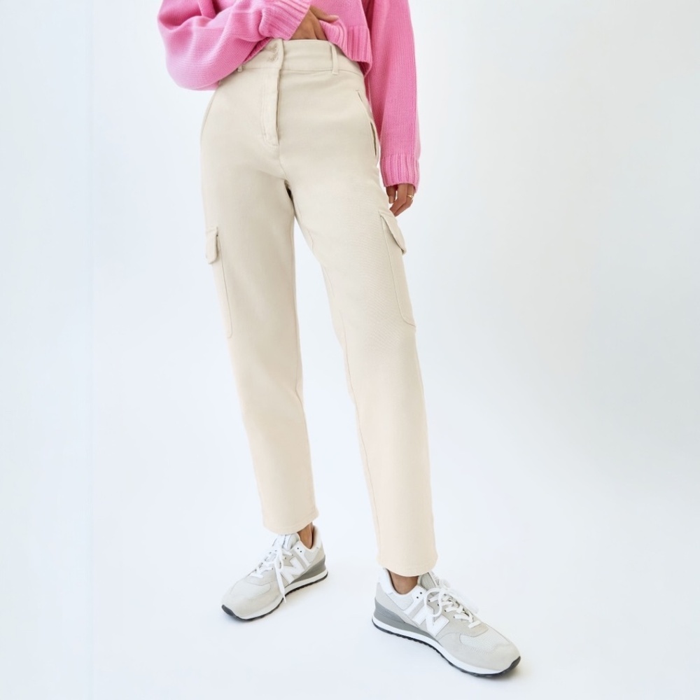 WILFRED- Modern Cargo Utility Stretch Cotton Twill in Birch Size 8 - NWT